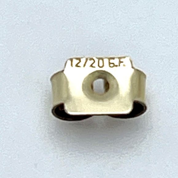 Vtg 14K Gold Christian Cross Earring Post 12K Gold Fill Retro Pierced Gift - Picture 6 of 7